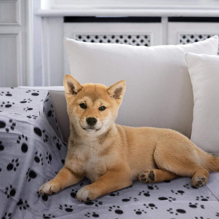 М'яка флісова підстилка для собак і котів Nobleza, 75x75 см, сіра