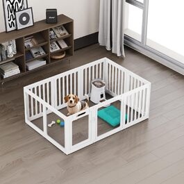 Клітка для цуценят FASNATI з акрилу, 60 см, прозора, для маленьких собак, 10 панелей, 150 x 100 x 60 см