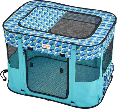 Клітка для цуценят VEVOR, розкладний вольєр для собак, 812 x 609 x 558 мм, з мискою, 600D Oxford, для малих та середніх тварин