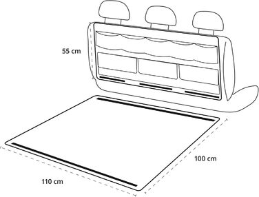 Захист вантажного краю кузова Walser, універсальний захист для собак, килимок у багажник для собак, захист кузова багажника, килимок захисту краю багажника, захист для собак 80x64 см (кришка багажника)