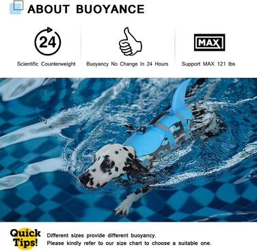 Спасальний жилет для собак 'Hai', блакизно-камуфляжний, XL (набір 1), безпечний для водних розваг