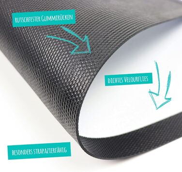 Килимок для годівлі собак з написом на замовлення | Миється | Мотив лапок (Кольорові лапки 1)