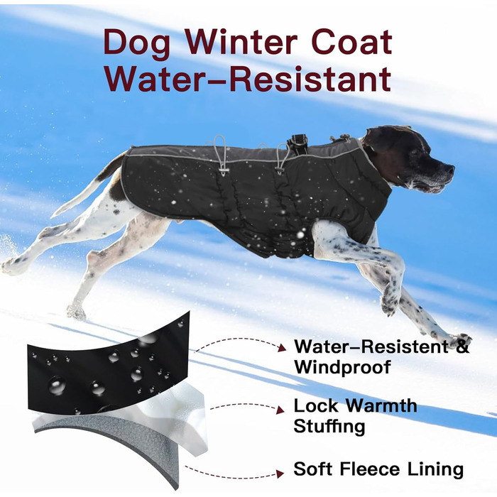 Теплий зимовий одяг для собак великих порід: куртка, комбінезон, жилет. Зі снігозахистом, блискавкою, відбиваючими елементами, водовідштовхуючий. Підходить для Французького бульдога, Мопса. Камуфляж армійсько-зелений (XX-Large, Чорний)