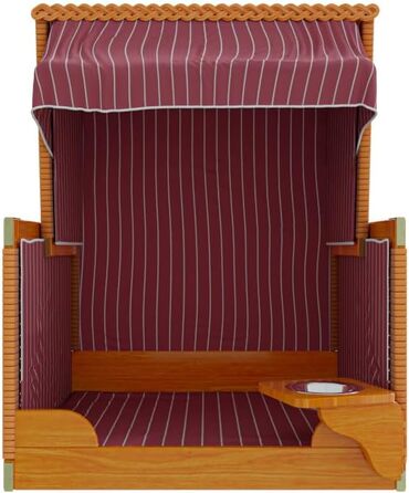 Клітка-лежанка для собак Outgarden з дерева, з ковдрою та мисками, чорна з блакитно-білим, для маленьких собак