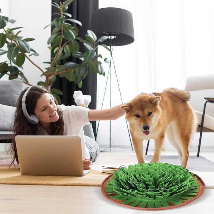 Schnüffelmatte для собак: інтерактивна килимок для годування, навчання та розваг. Матеріал: зелений