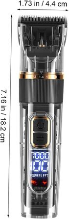 HEMOTON Набір для стрижки тварин: бездротова машинка для собак та котів з LCD-дисплеєм, тиха, миється, акумуляторна