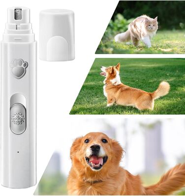 Електричний точило для собачих кігтів, тихий точило для цуценят, ергономічний інструмент для догляду за кігтями домашніх тварин, з 2 рівнями швидкості для великих, середніх та маленьких собак