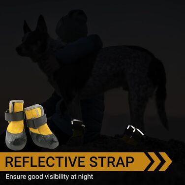 Чоботи для собак LiebeDD: захист лап, 4 шт., антиковзаючі, водонепроникні, зелені/жовті (XL)