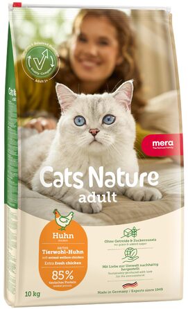Сухий корм для котів MERA Cats Nature з куркою, без цукру та зерна, 10 кг