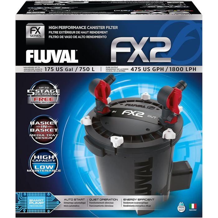 Зовнішній фільтр FLUVAL FX2 для акваріумів до 750 л, високопродуктивний
