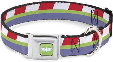 Нашийник для собак з пряжкою, мотив Бетмена, ланцюгові ланки, 33-45,7 см, ширина 3,8 см (червоний/зелений/фіолетовий)