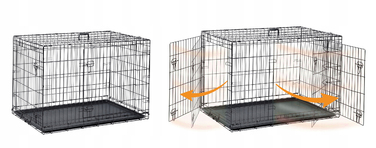 Металева клітка-переноска для собак GLOBANI, 90x60x67 см