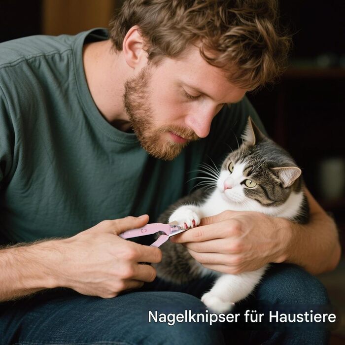 Триммер для нігтів собак з LED-підсвічуванням та акумулятором. Підходить для собак, цуценят. Рожевий колір.