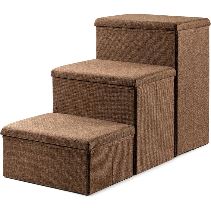 Сходи для собак із місцем для зберігання TIDY NICHES, складані, регульовані, легкі, для маленьких собак і цуценят, для ліжка і дивану, для дому