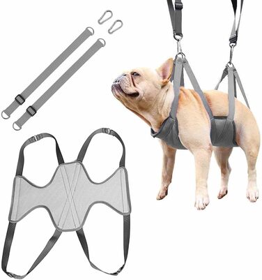 Гамак для грумінгу тварин OVIVER, зручний, портативний, для собак та котів (сірий, M)