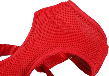 Шлея для собак Doodlebone Airmesh, рубіново-червона, розмір 39-40