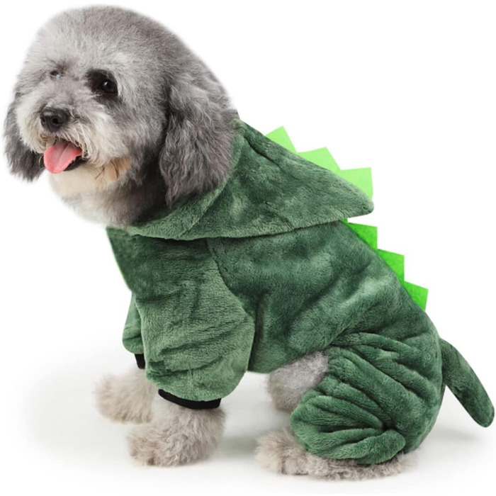 Костюм для собак - динозавр (зелений, xl) FRCOLOR - 3 шт. для свят, фотосесій та повсякденного носіння