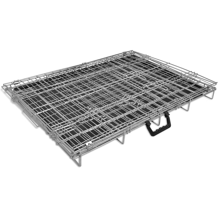 Складана металева клітка для собак M vidaXL, 76x55x61 см, транспортна переноска