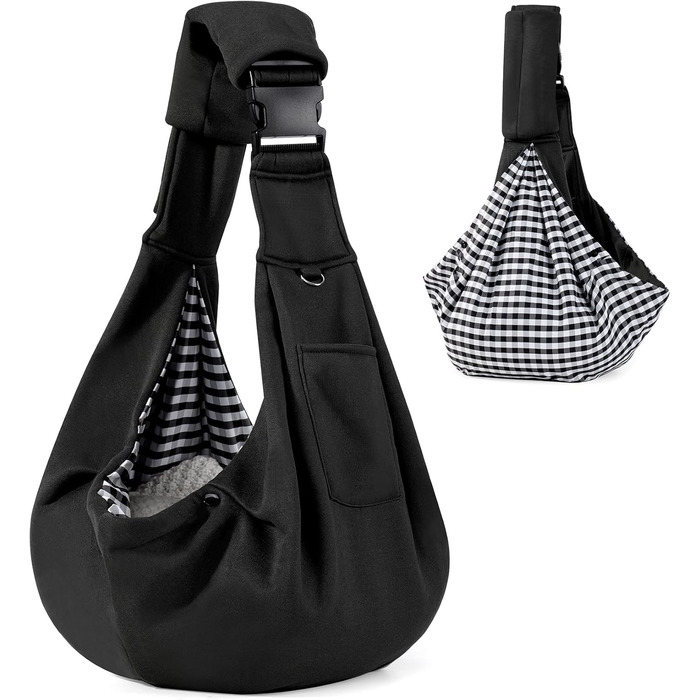 Сумка-переноска для собак Valleycomfy Tragetuch - чорна, до 7 кг