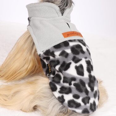 Флісова жилетка для собак Kosiyi, теплий собачий светр з отвором для повідка, одяг для домашніх тварин, легкий собачий халат для маленьких собак, хлопчиків, дівчаток, на осінь, на Новий рік, в клітинку, розмір (XX-Small, СІРИЙ)