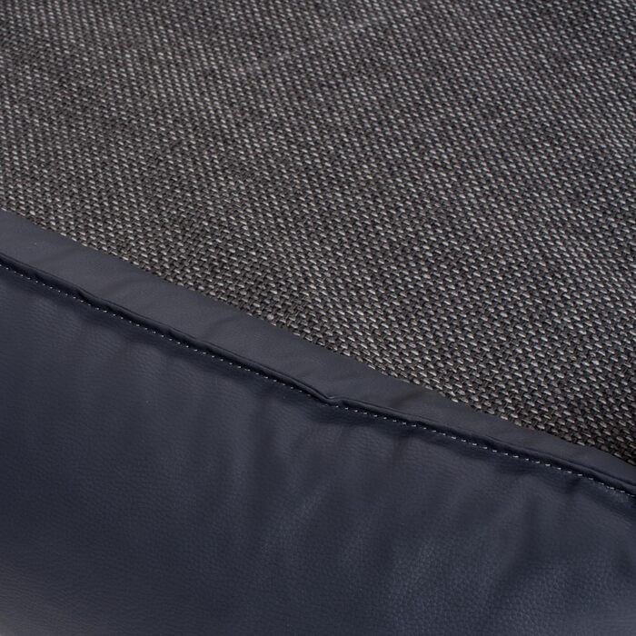 Ортопедичне ліжко для собак Tierlando® Linus Ortho Plus, 110x90 см, з віскоеластичною матрацом, штучна шкіра, графіт