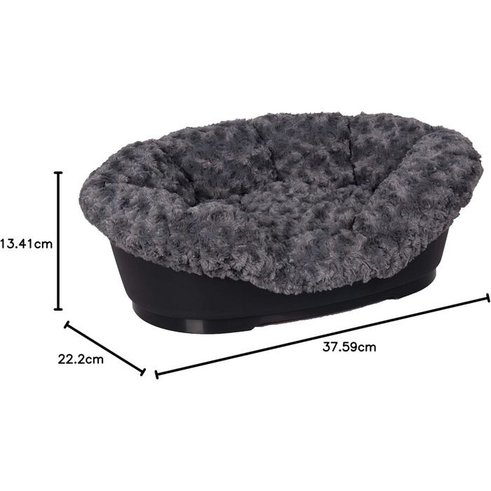 Ляжка для домашніх тварин Karlie Cuddly сірого кольору, 40 см, сумісна з Domus