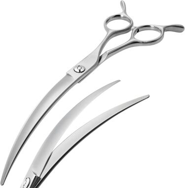 Професійна вигнута ножиці для грумінгу собак 7.0 дюймів (45°) з японської сталі 440C