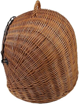 Транспортний кошик для тварин з лози, коричневий, розмір S, 45x35x44 см, знімний металевий ґрат