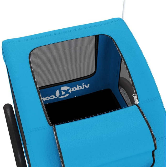 Фahrраd-причіп для собак блакитний Oxford-тканина та залізо 125x63x66 см. Причіп для тварин, велосипедний причіп для собак, для собак та інших тварин