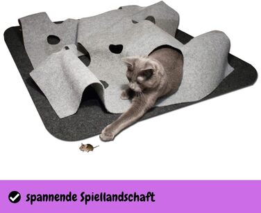 CatMountain® Інтерактивний килимок-тунель для котів, іграшка для кошенят та дорослих котів