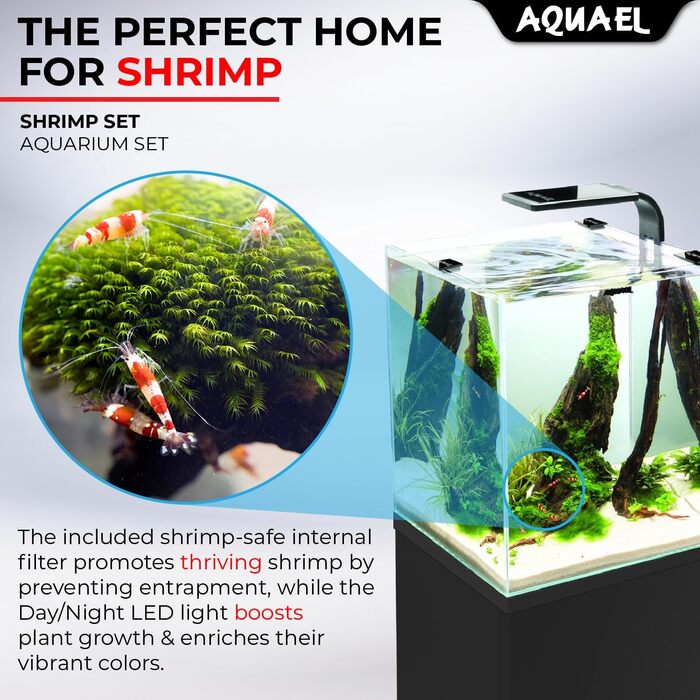 Акваріум Aquael Shrimp Set Day&Night 20 білий, 19 л, комплект для креветок, 4.63 кг