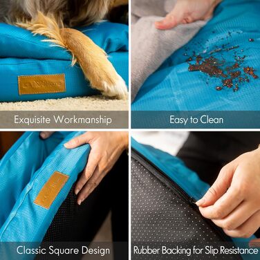 Ортопедичне собаче ліжко CevaHome, кругле, водонепроникне, з неслизьким покриттям, XL, оливково-зелене