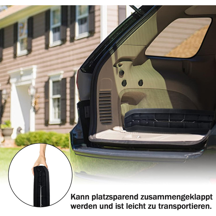 Рампа для собак, складана, для автомобіля, пластикова, антиковзаюча, до 90 кг, 156 x 40 см