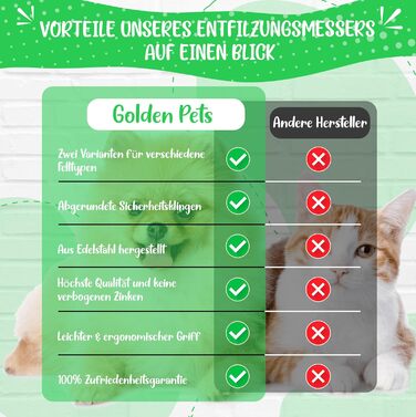 Інструмент для видалення ковтунів у собак та котів - професійний тример з 10 лезами + E-book з догляду за шерстю