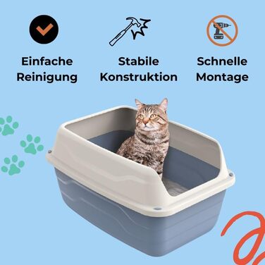 Котлові туалети для котів GarPet XXL: великі, відкриті, з високим бортиком, гігієнічні