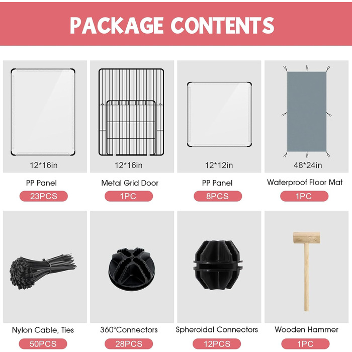 Клітка-загон для дрібних тварин, прозора, з водонепроникним килимком, пластиковий корпус. Підходить для цуценят, кроликів, хом'яків, єжиків, хорек. Для дому.