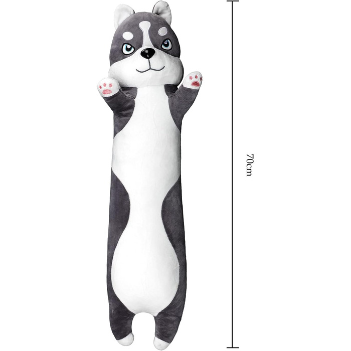 М'яка іграшка-подушка Хаскі, 80 см: плюшевий пес, подушка для сну, іграшка для дитини, декор кімнати