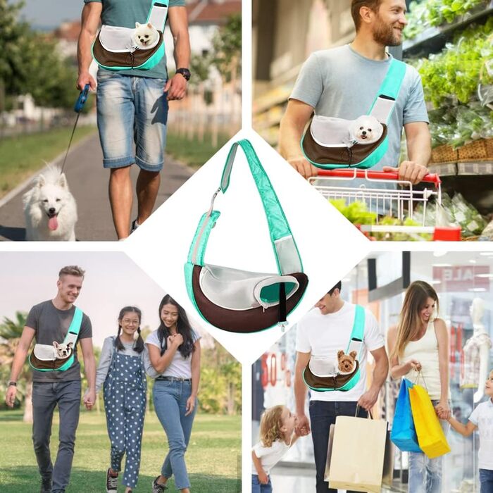 Транспортна сумка для собак та котів FeimaX Roa (S, Зелений)