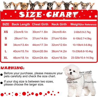 Пуловер для собак з коміром-гольф на Новий Рік, теплий одяг для цуценят, класичний в'язаний одяг для маленьких собак, чихуахуа, теплий одяг на Новий Рік, одяг для домашніх тварин (червоний, S)