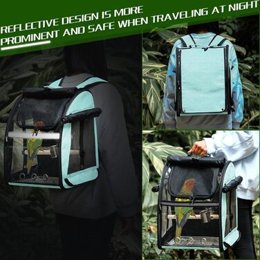 Переносна сумка-переноска для птахів Suertree з нержавіючою сталлю, зелена