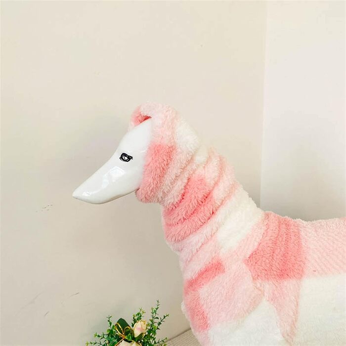 Теплий флісовий комбінезон для собак на зиму, повне покриття тіла, теплий халат-сорочка для маленьких, середніх та великих собак (колір: ..., розмір: XS, S, рожевий/білий)