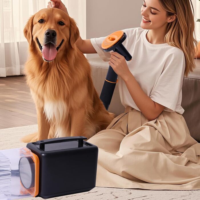 Фен для собак Kanonen-Stil, білий, 2400W, регулювання швидкості та температури, LYCSJDPWH-DE (7 в 1: сушка, пилосос, стрижка)