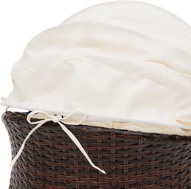 Крісло-ліжко для котів та собак Teamson Pets Clotho з відкидним балдахіном та знімним подушкою, коричнево-кремове, ST-N10004-UK