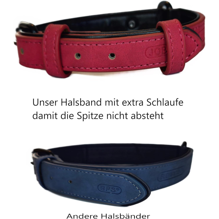 Шкіряний ошийник для собак та котів з персональним гравіюванням Jack & Be - червоний, розмір M