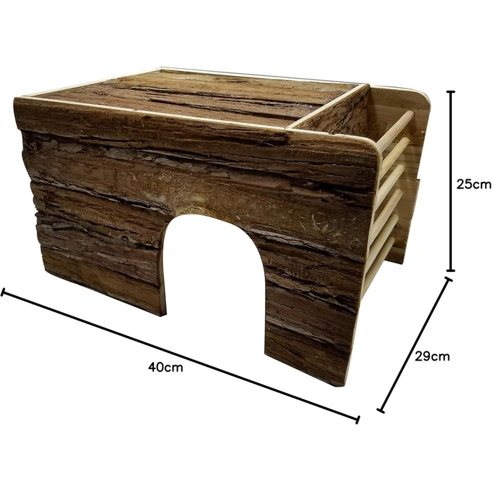 Будиночок для гризунів Dehner Harpo 40x29x25 см, натуральна ялина