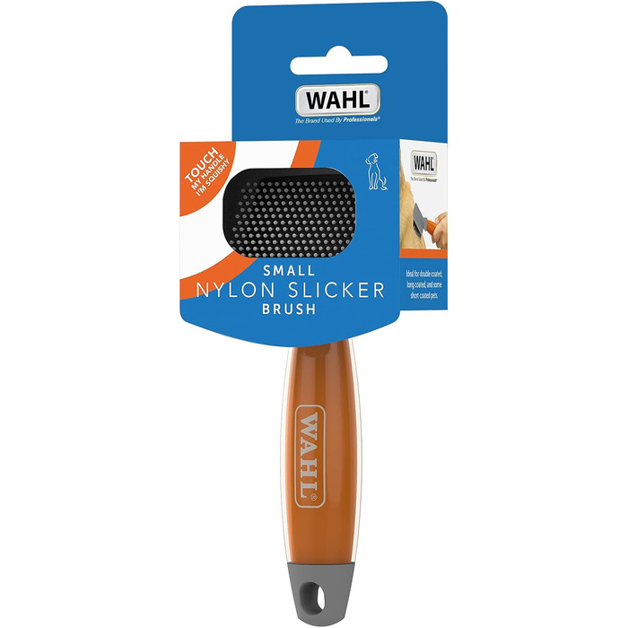 Щітка Wahl для грумінгу з нейлону, професійна для собак та котів, для догляду за шерстю, з гелевою ручкою (S, упаковка 1)