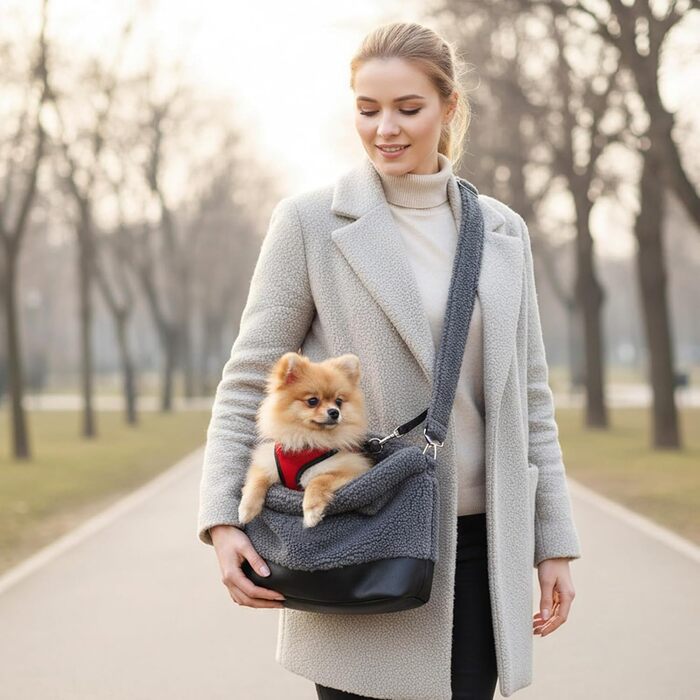 Водонепроникна переноска для котів на зиму | з фіксатором на ремінь | сіра переноска для котів середніх та малих порід | для прогулянок у холодну погоду