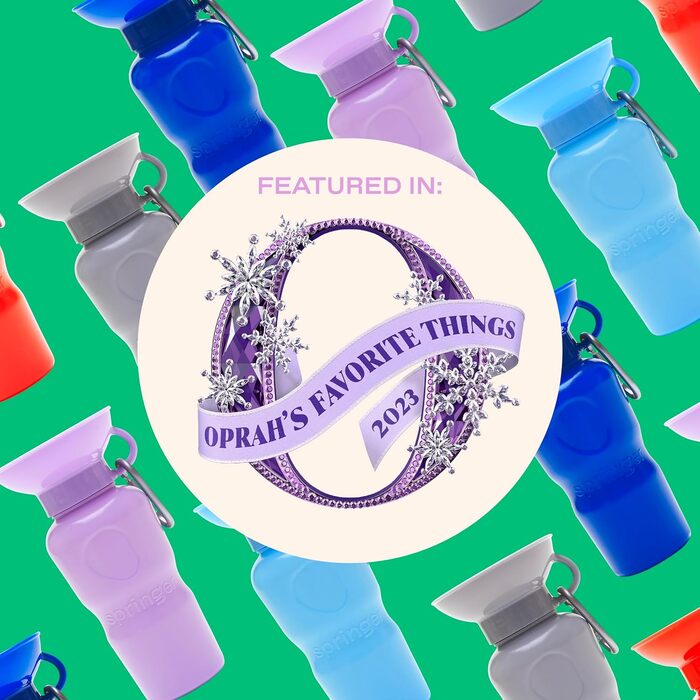 Пляшка для води для собак 625 мл, не протікає, BPA-free, портативна, для подорожей, фіолетова – як у Shark Tank та Oprah's Favourite Things 2023