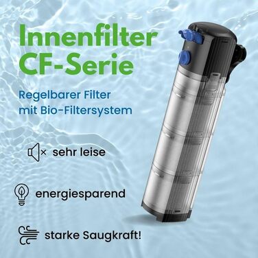 Внутрішній фільтр для акваріума AquaOne CF-700S, регульований, для акваріумів до 150 л, продуктивність 500 л/год, для прісної та морської води