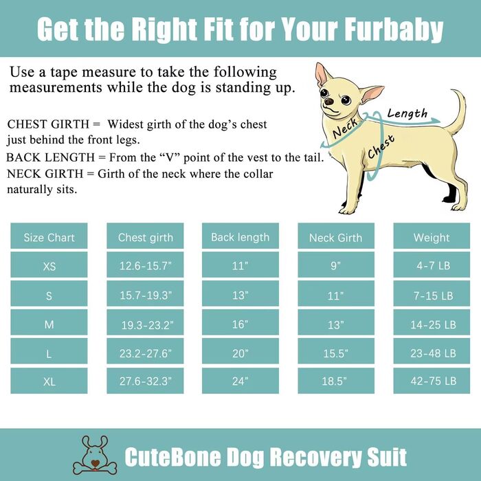 Комбінезон для собак та котів CuteBone Skulls післяопераційний, середній, для захисту ран, SSF05M-DE